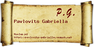 Pavlovits Gabriella névjegykártya