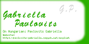 gabriella pavlovits business card